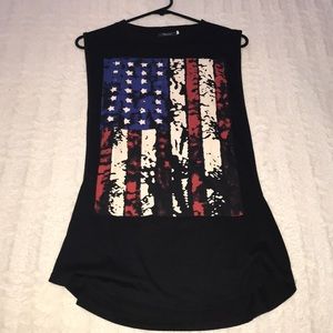 Sleeveless American Flag - workout 🏋️‍♀️ tank